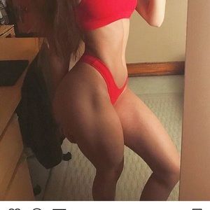 Boutinela Rose Red Ribbed Bikini Set